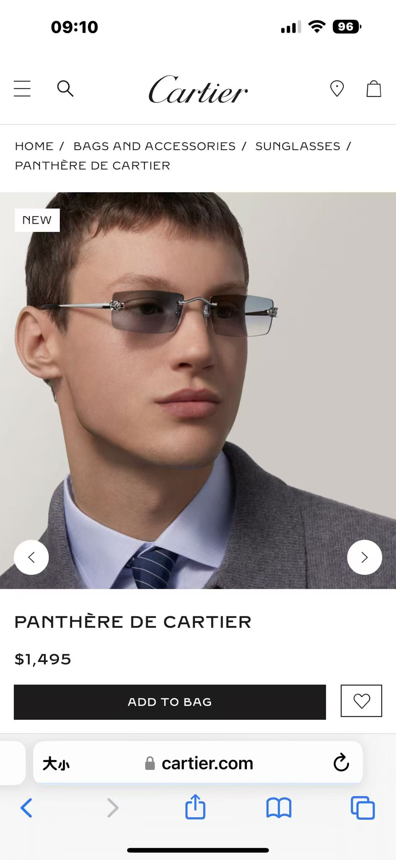 Cartie*✨✨✨MODEL：CT0598S ✨✨✨ 140 ✨✨✨太阳镜～，变色镜片～