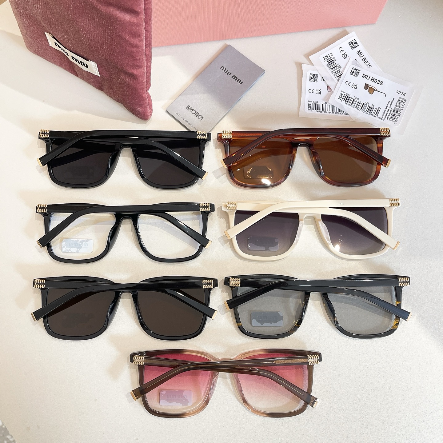 MIU MI*🎀🎀🎀MODEL:MU B03S🎀🎀🎀SIZE：53口18-145🎀🎀🎀