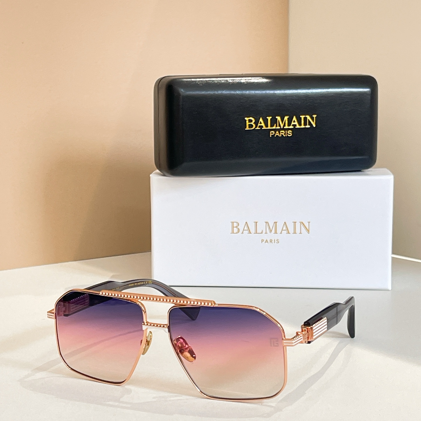 BALMAIN 巴尔曼🍁🍁🍁MODEL：Soldier/C-159A-42//BLK-GLD🍁🍁🍁SIZ