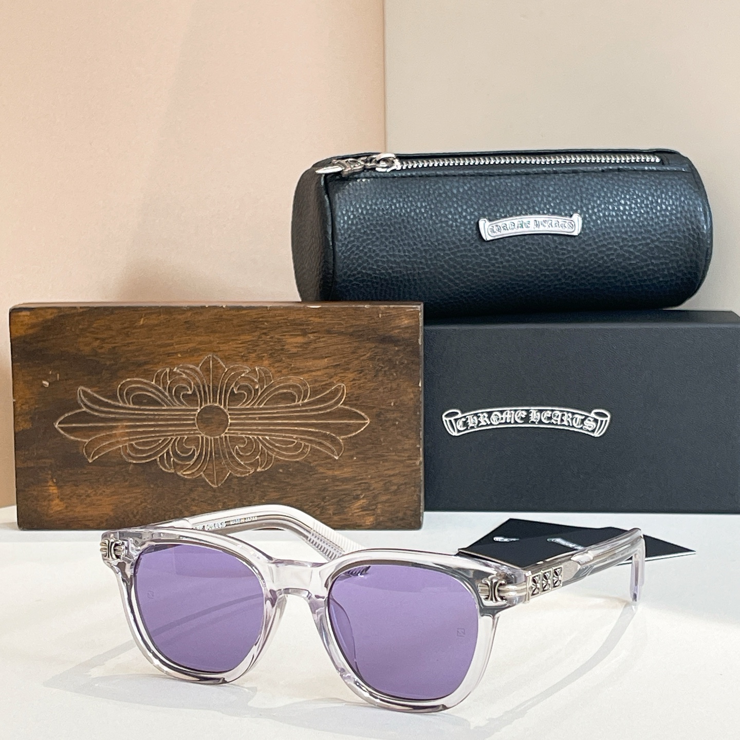 Chrome Hearts Sunglasses Acetate Square SMOKE SHOW