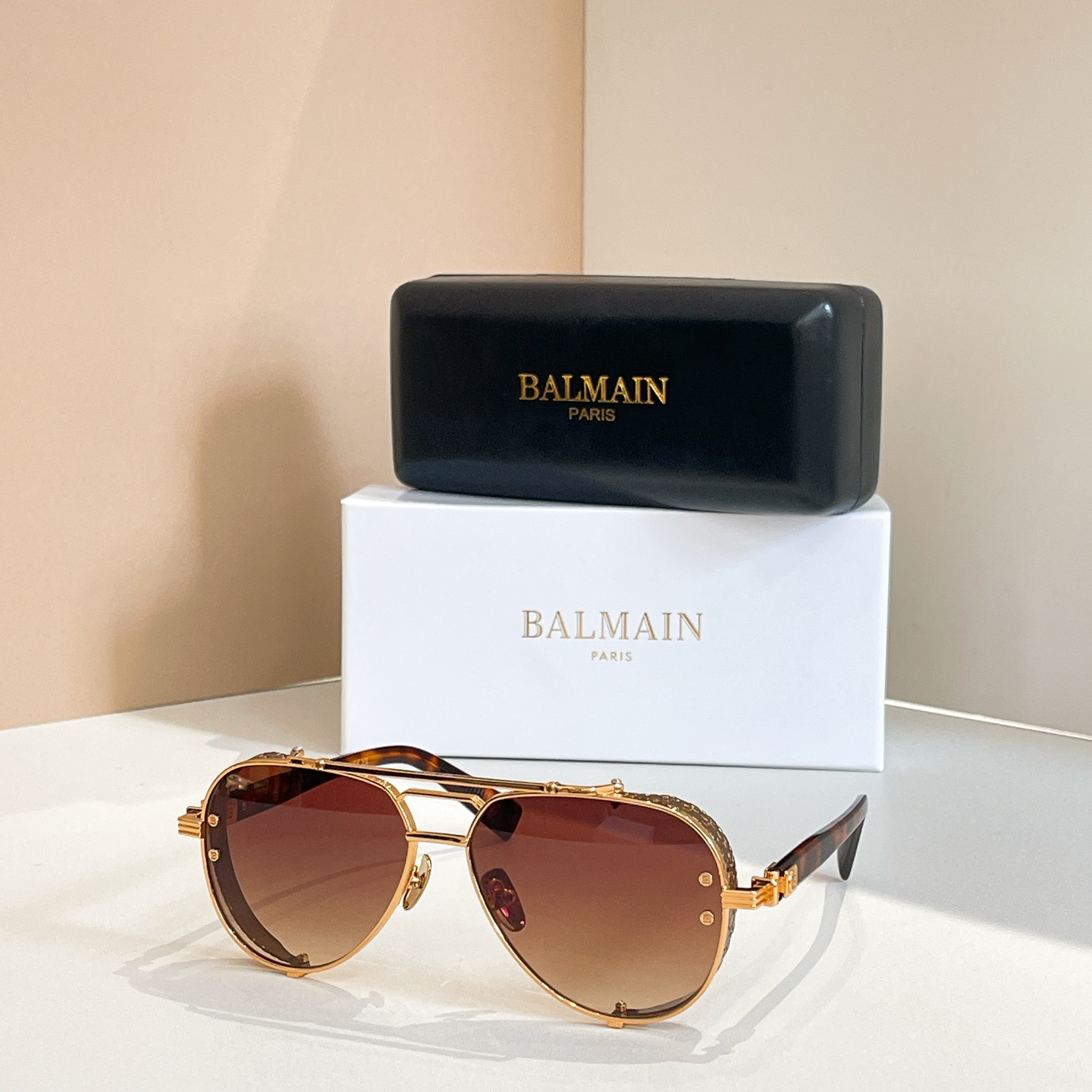 BALMAIN 巴尔曼🍁🍁🍁MODEL：BPS-125B-42//BLK- GLD🍁🍁🍁SIZE：59口