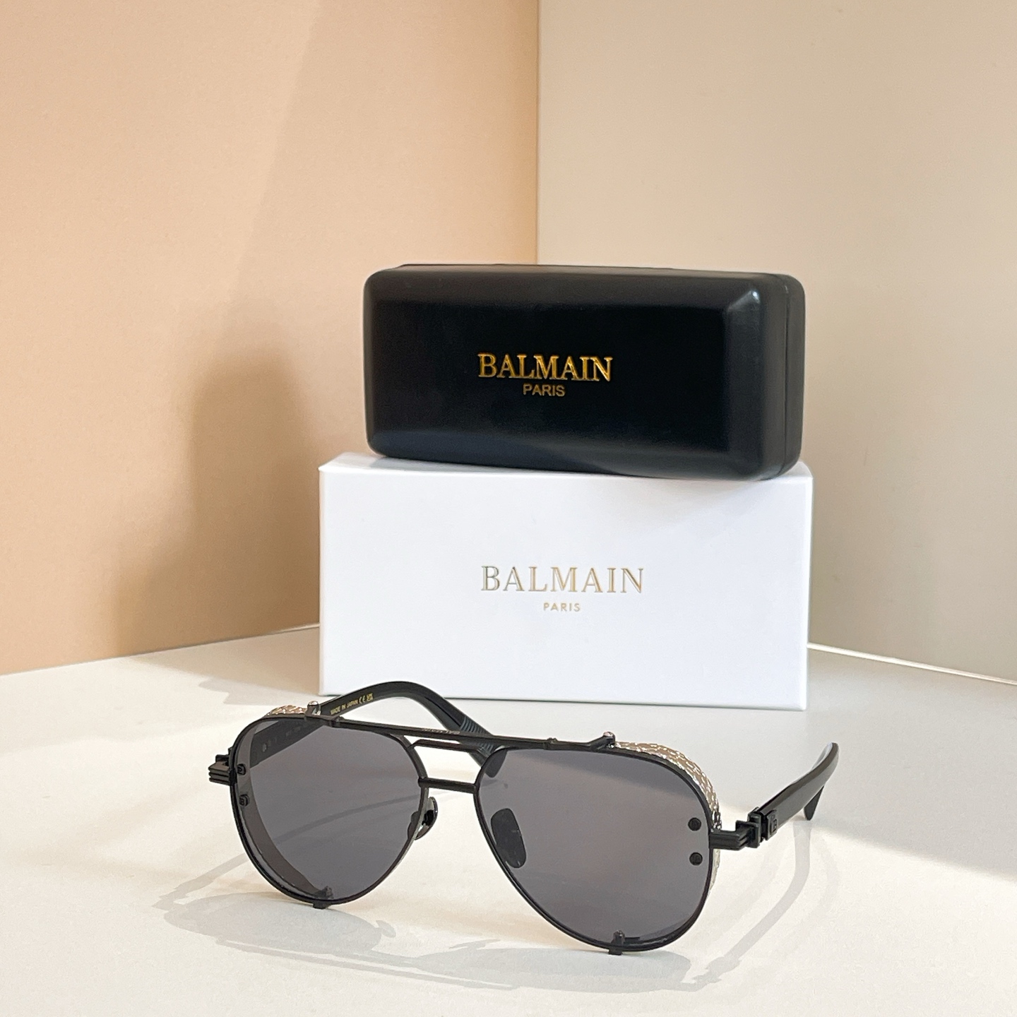 BALMAIN 巴尔曼🍁🍁🍁MODEL：BPS-125B-42//BLK- GLD🍁🍁🍁SIZE：59口