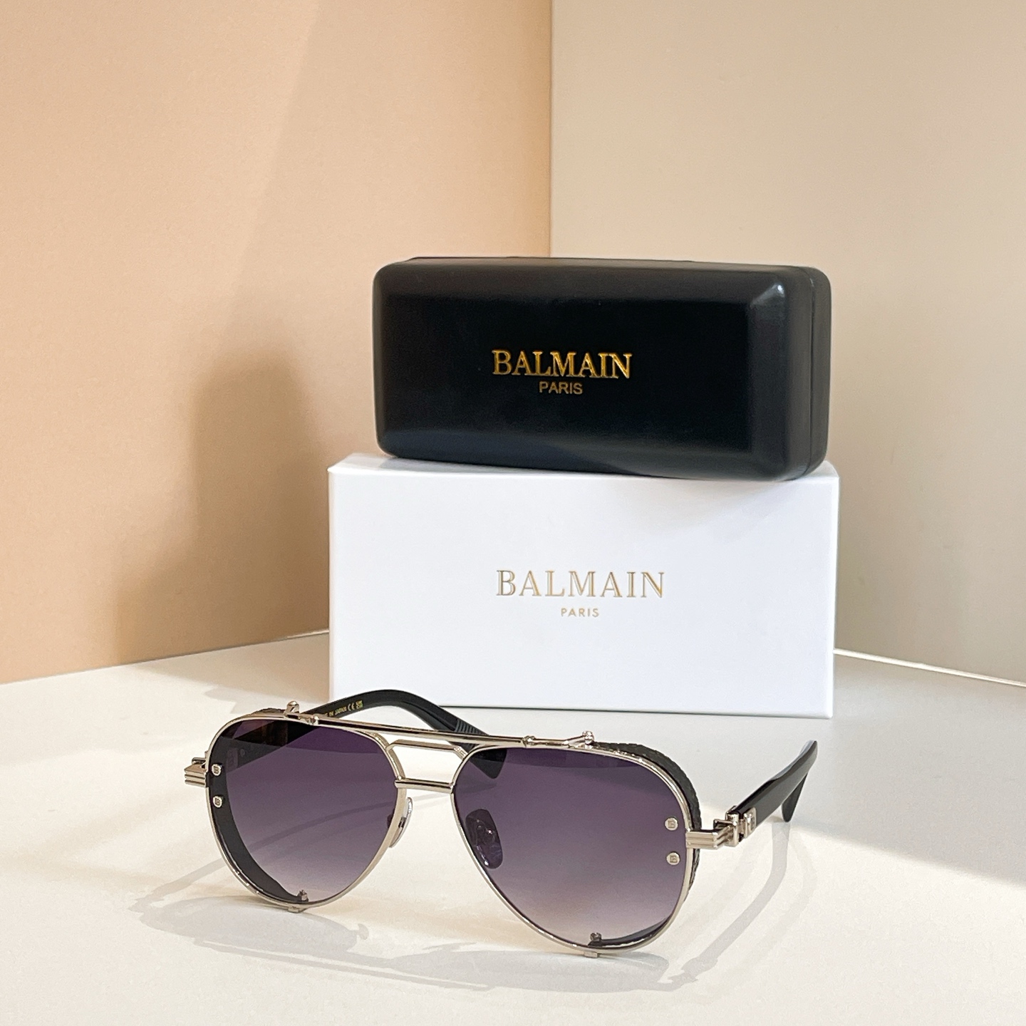 BALMAIN 巴尔曼🍁🍁🍁MODEL：BPS-125B-42//BLK- GLD🍁🍁🍁SIZE：59口