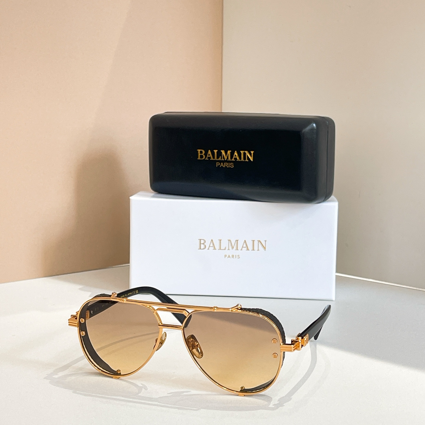 BALMAIN 巴尔曼🍁🍁🍁MODEL：BPS-125B-42//BLK- GLD🍁🍁🍁SIZE：59口