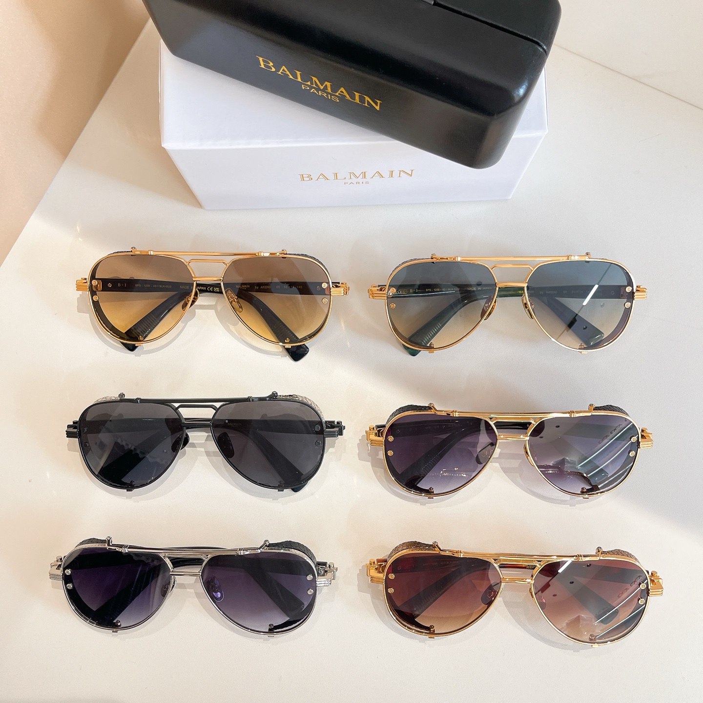 BALMAIN 巴尔曼🍁🍁🍁MODEL：BPS-125B-42//BLK- GLD🍁🍁🍁SIZE：59口