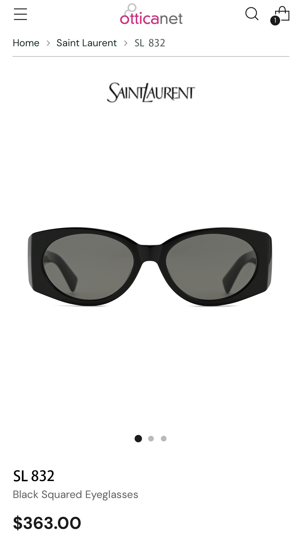 SAINT LAUREN*💫💫💫MODEL：SL 831💫💫💫SIZE：54口17-140💫💫💫