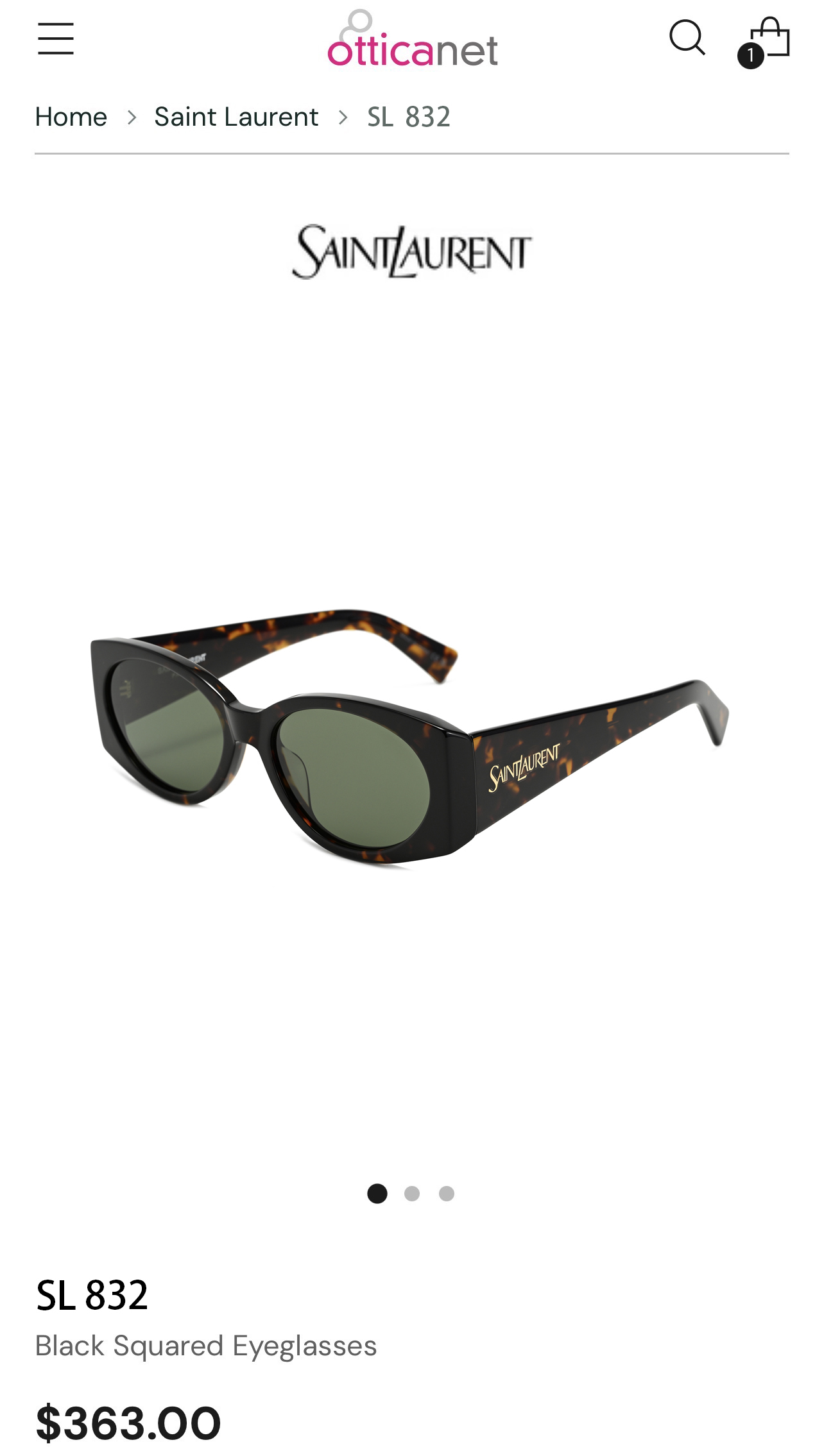 SAINT LAUREN*💫💫💫MODEL：SL 831💫💫💫SIZE：54口17-140💫💫💫