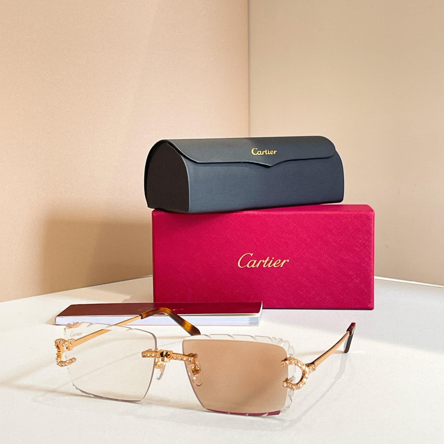 Cartier Sunglasses Rimless Metal Gradient