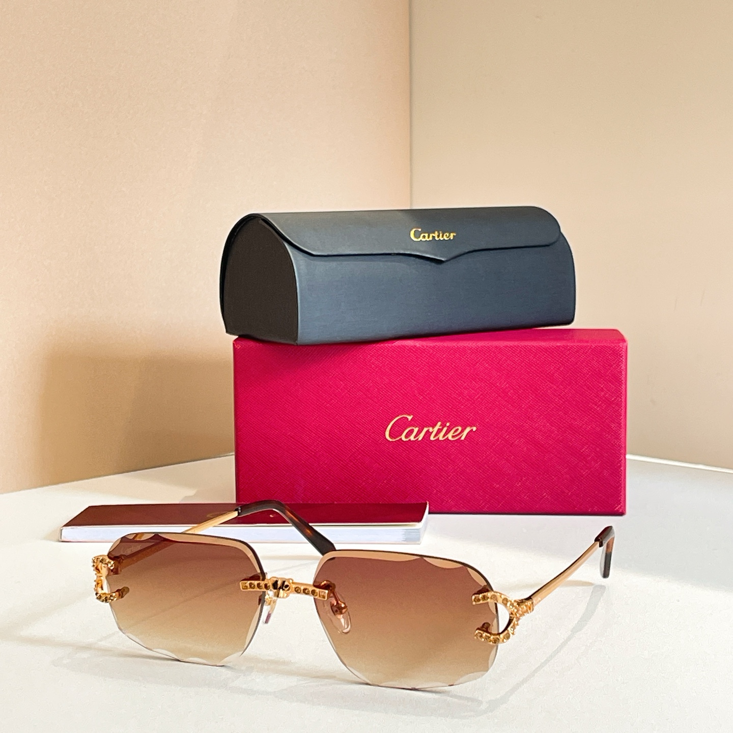 Cartier Sunglasses Rimless Metal Gradient