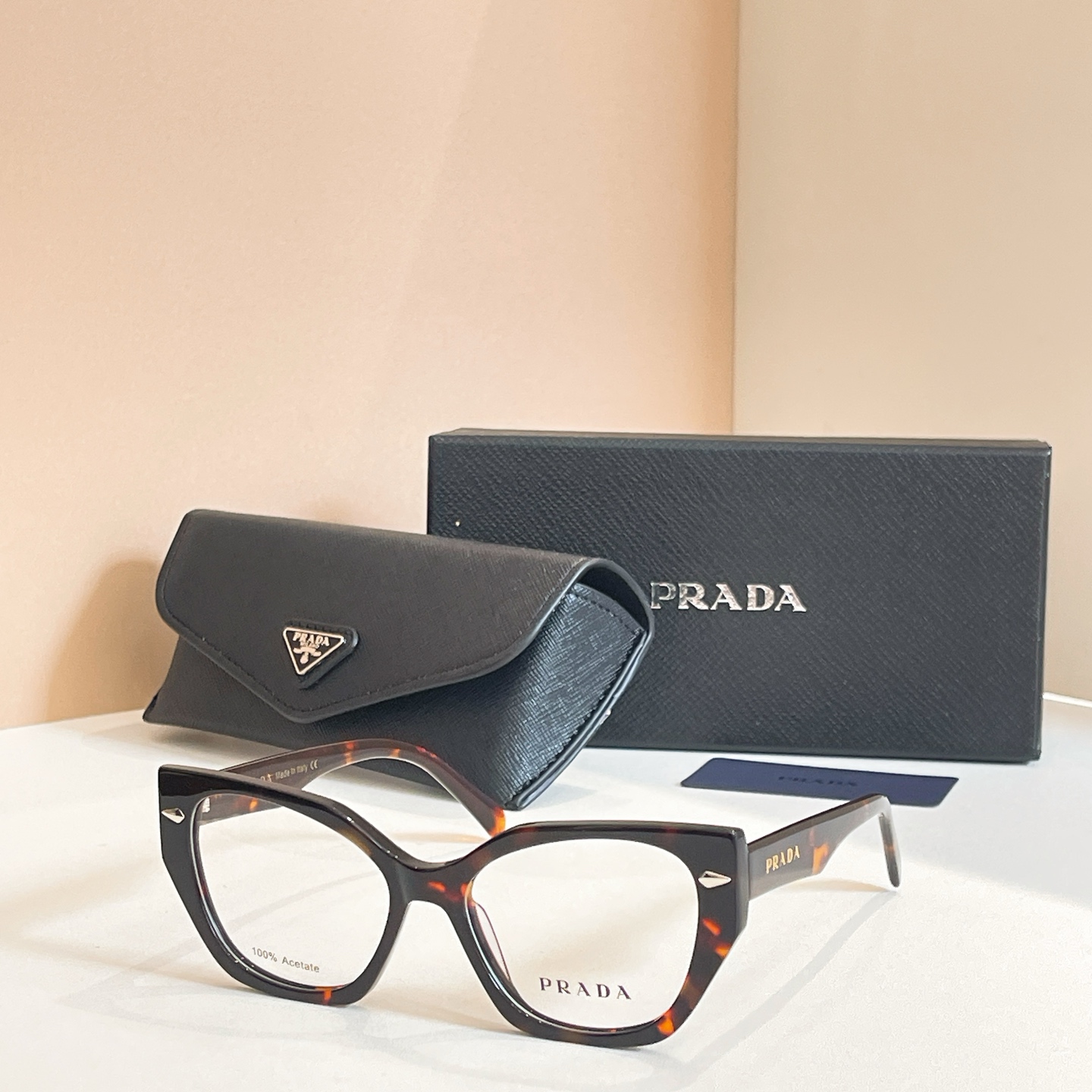 PRADA Optical Frame Acetate Cat-Eye Tortoiseshell