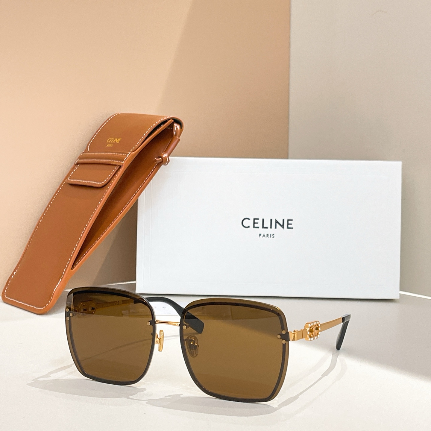 CELINE Sunglasses Metal Square CL52223