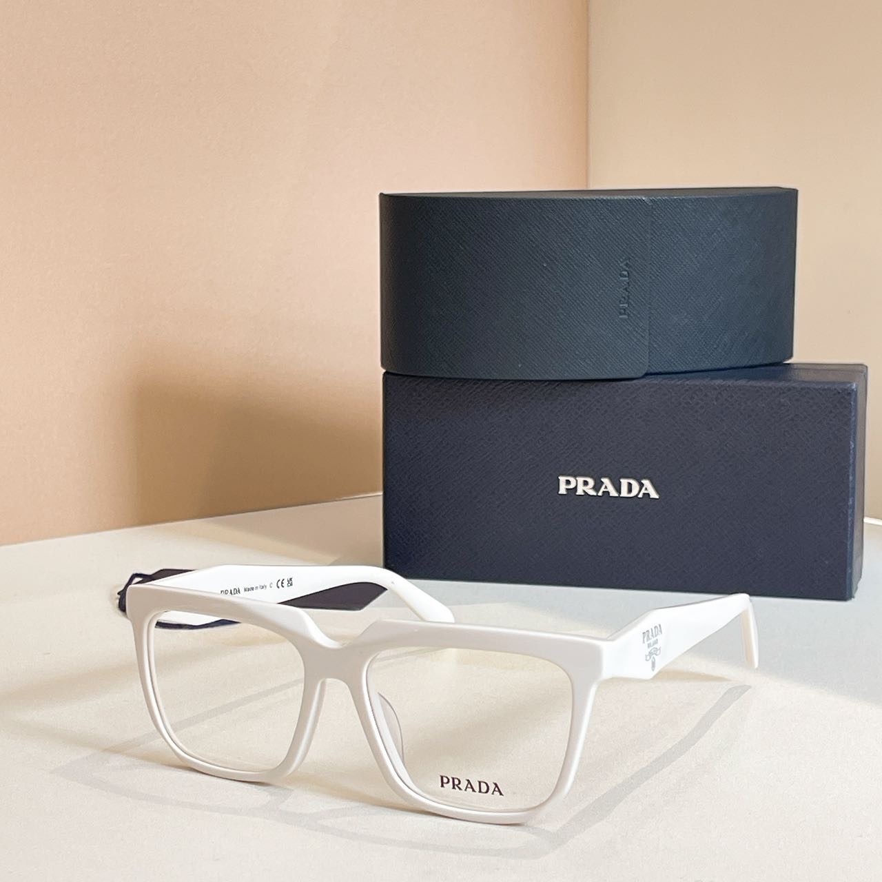 PRADA Eyewear Acetate Square White