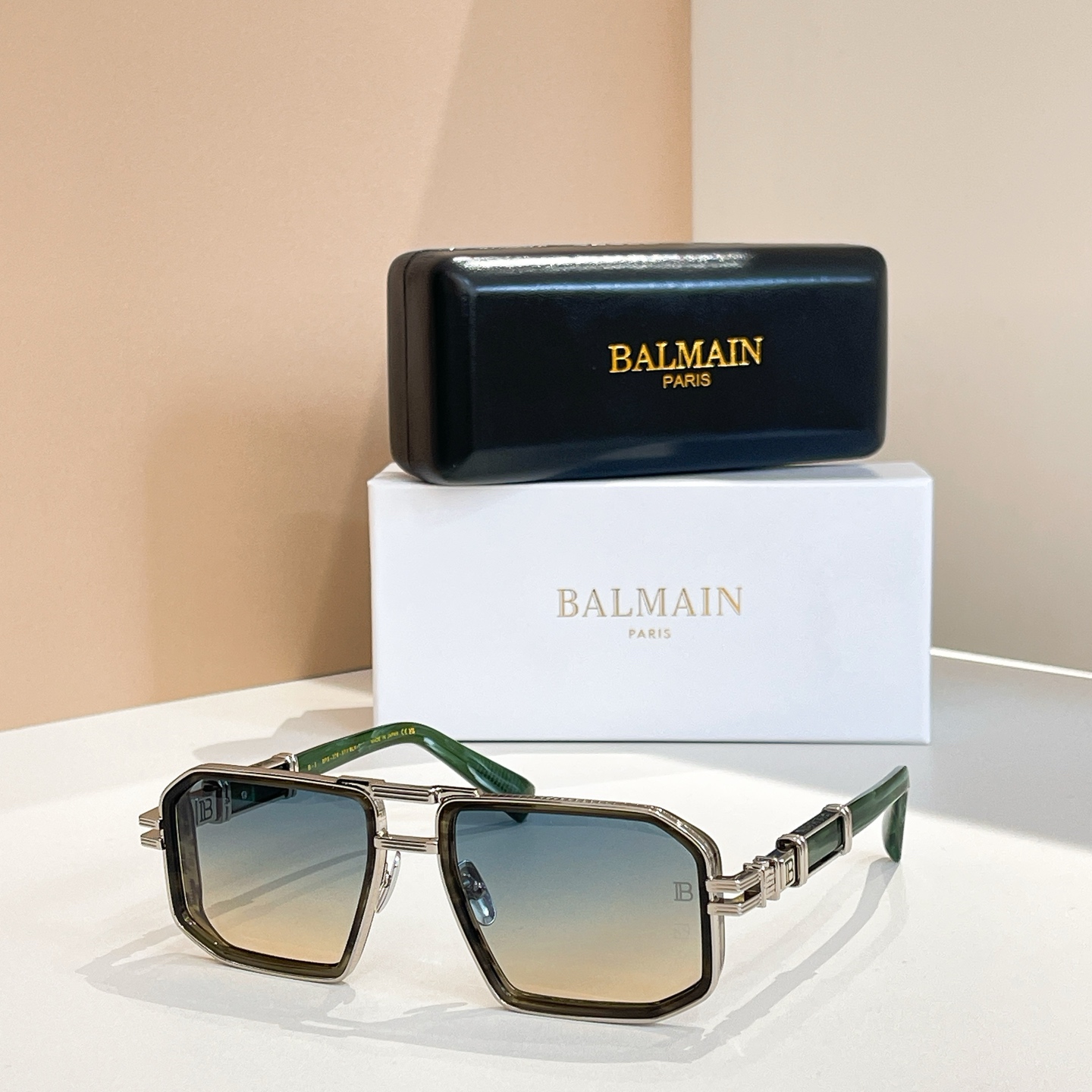 BALMAIN 巴尔曼🍁🍁🍁MODEL：BPS-278-57//BLK- GLD🍁🍁🍁SIZE：57口1