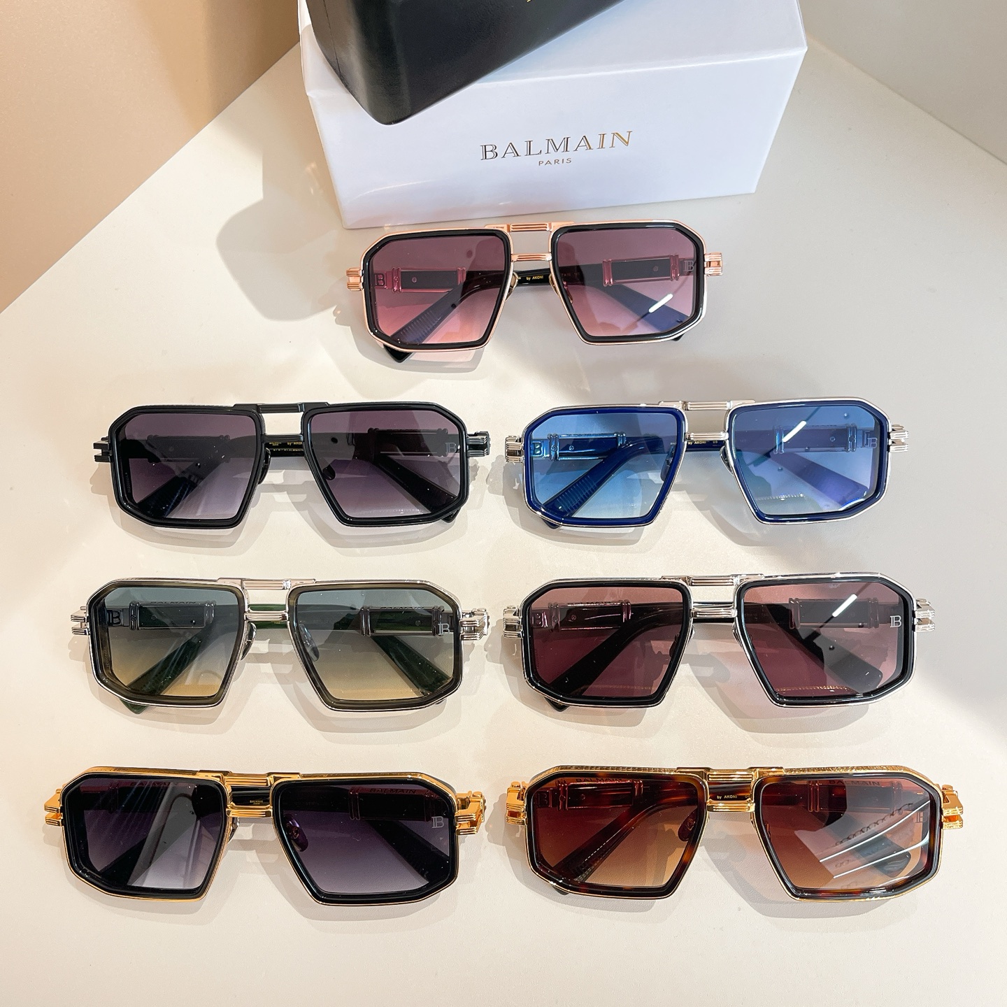 BALMAIN 巴尔曼🍁🍁🍁MODEL：BPS-278-57//BLK- GLD🍁🍁🍁SIZE：57口1