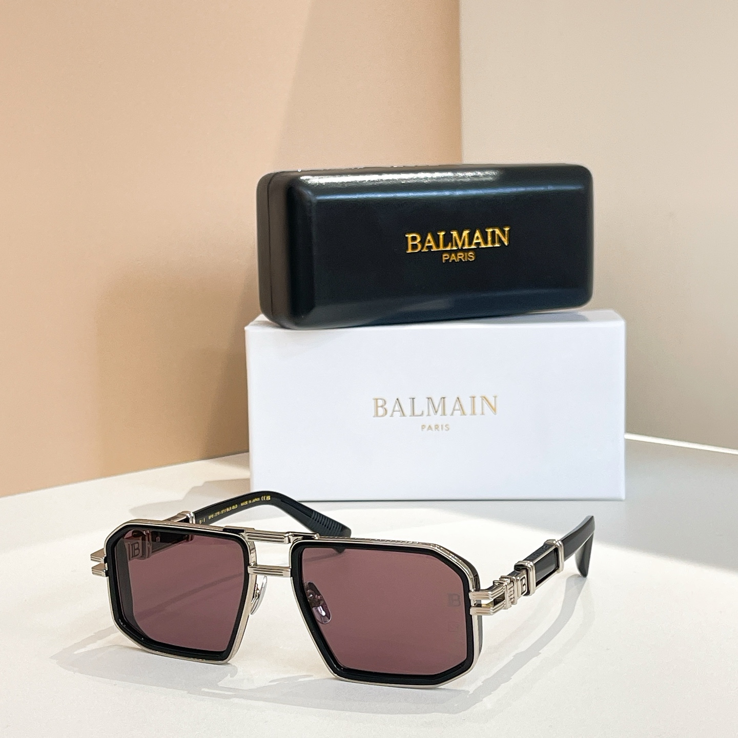 BALMAIN 巴尔曼🍁🍁🍁MODEL：BPS-278-57//BLK- GLD🍁🍁🍁SIZE：57口1
