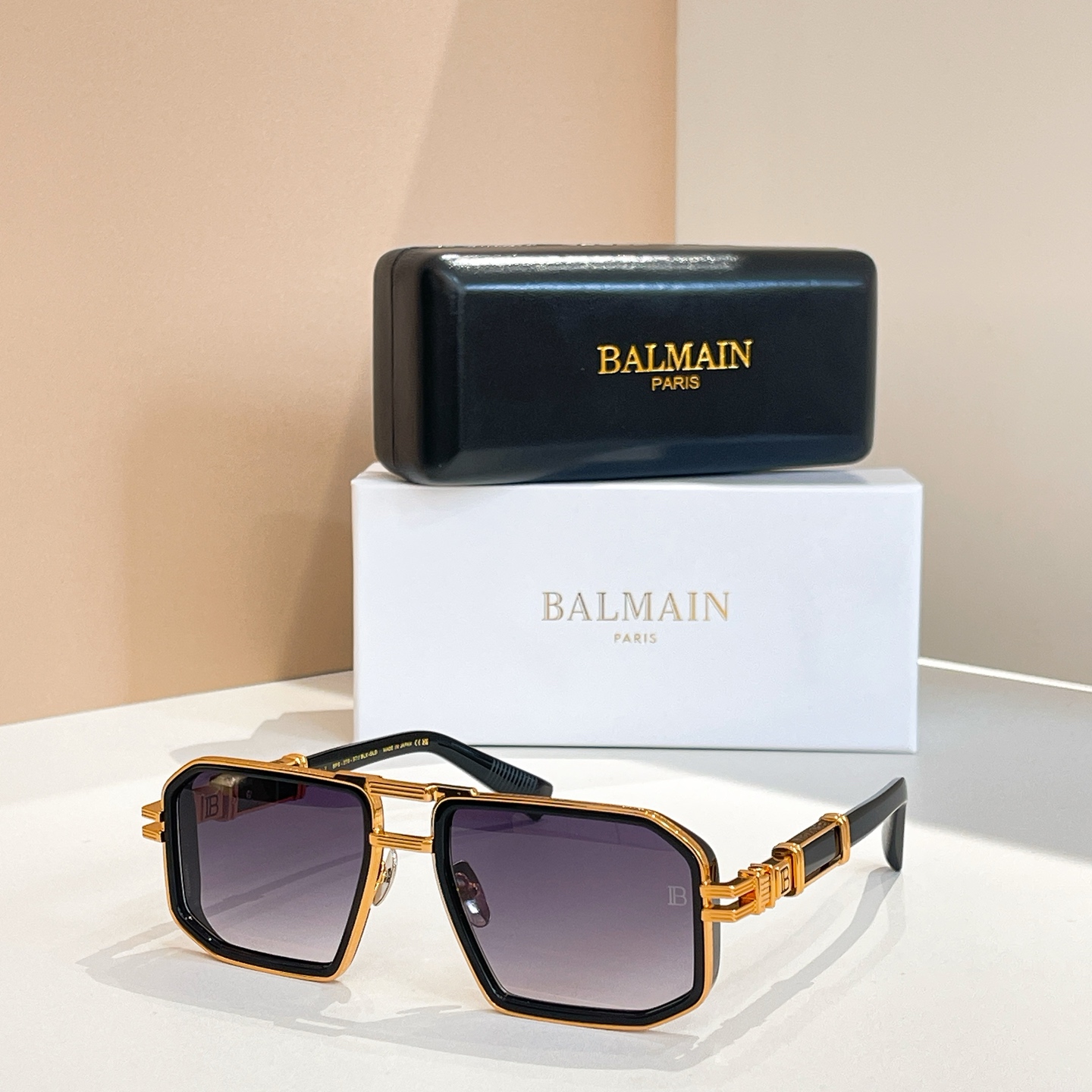 BALMAIN 巴尔曼🍁🍁🍁MODEL：BPS-278-57//BLK- GLD🍁🍁🍁SIZE：57口1