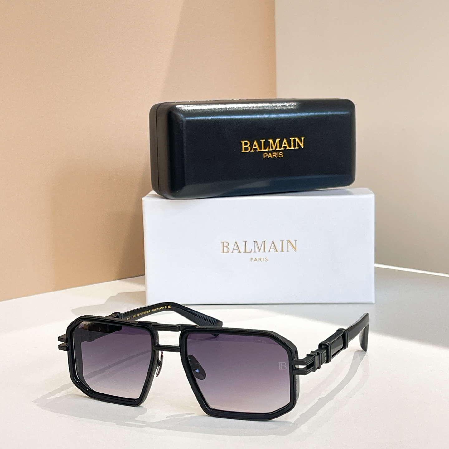 BALMAIN 巴尔曼🍁🍁🍁MODEL：BPS-278-57//BLK- GLD🍁🍁🍁SIZE：57口1