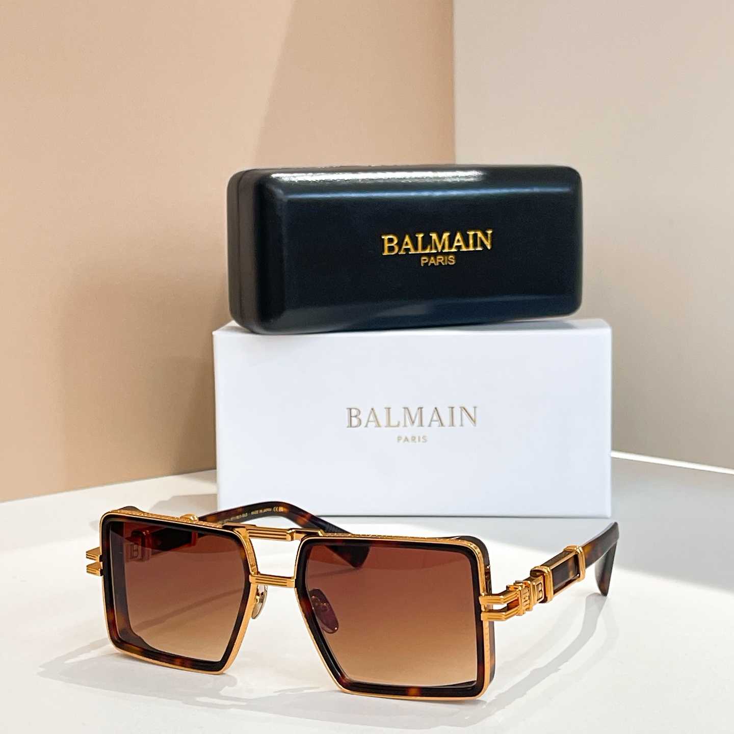 BALMAIN 巴尔曼🍁🍁🍁MODEL：BPS-277-57//BLK- GLD🍁🍁🍁SIZE：57口1