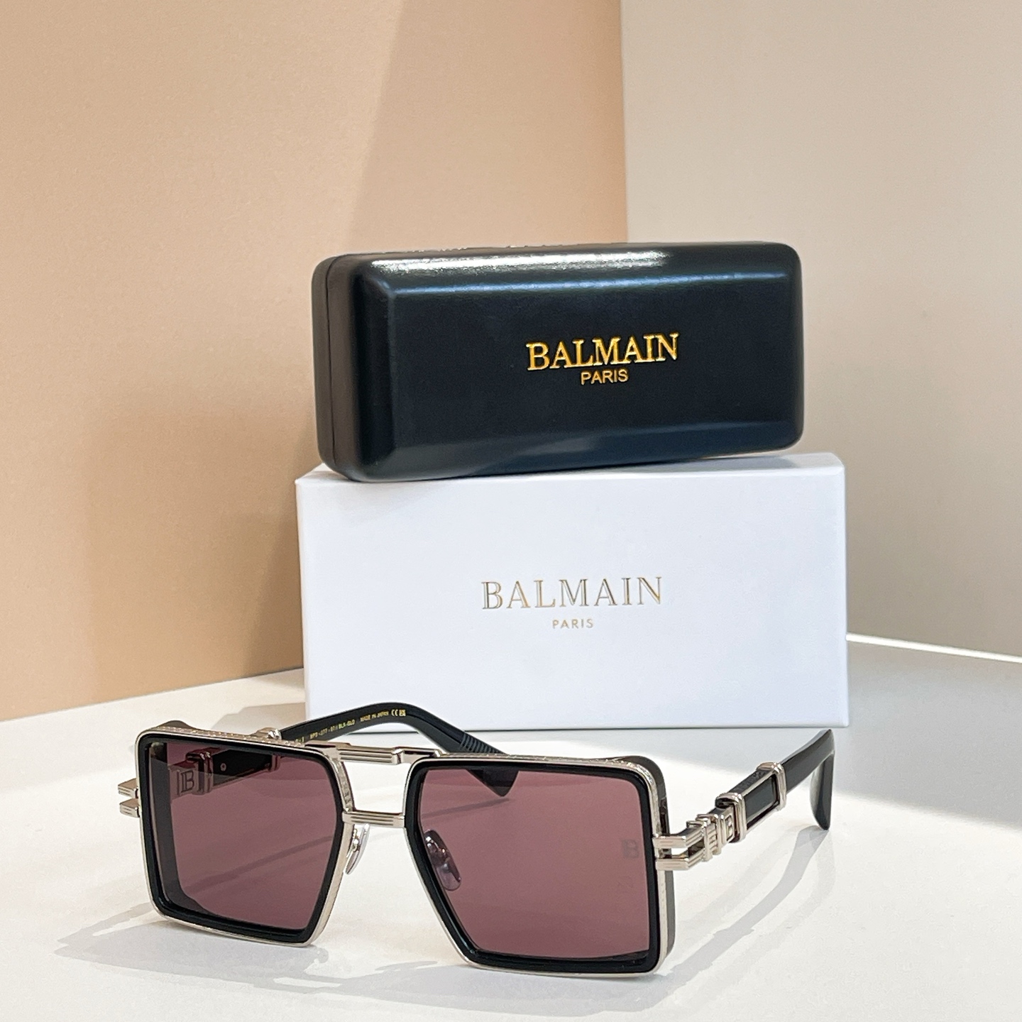 BALMAIN 巴尔曼🍁🍁🍁MODEL：BPS-277-57//BLK- GLD🍁🍁🍁SIZE：57口1