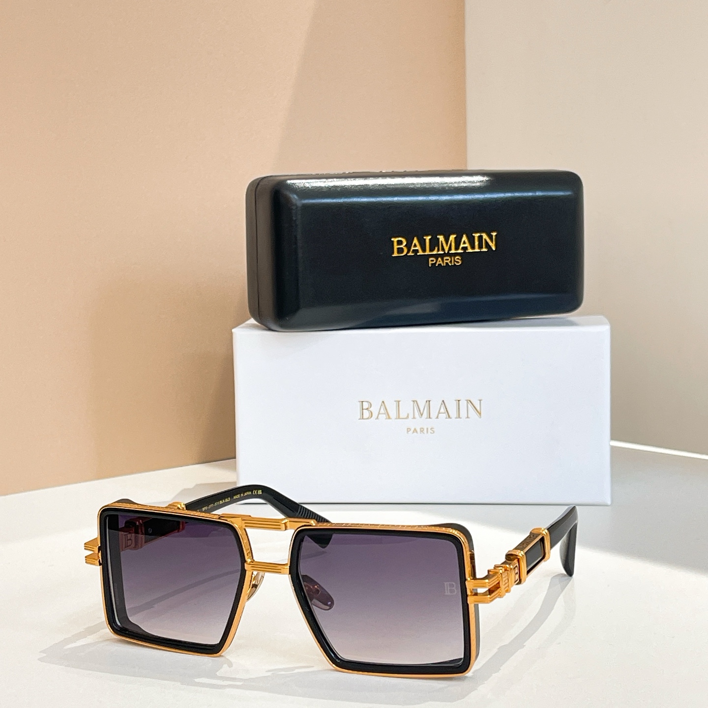 BALMAIN 巴尔曼🍁🍁🍁MODEL：BPS-277-57//BLK- GLD🍁🍁🍁SIZE：57口1
