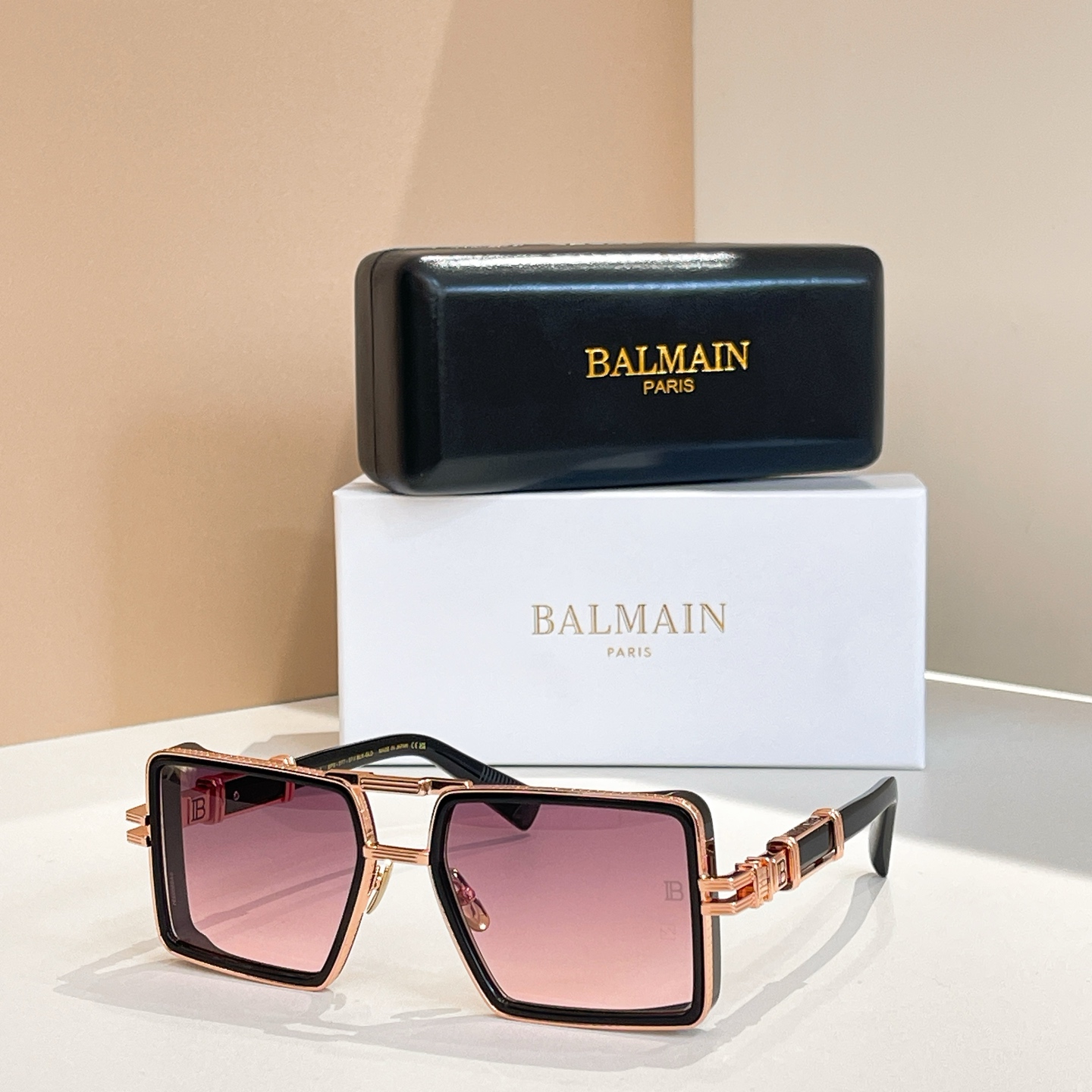 BALMAIN 巴尔曼🍁🍁🍁MODEL：BPS-277-57//BLK- GLD🍁🍁🍁SIZE：57口1