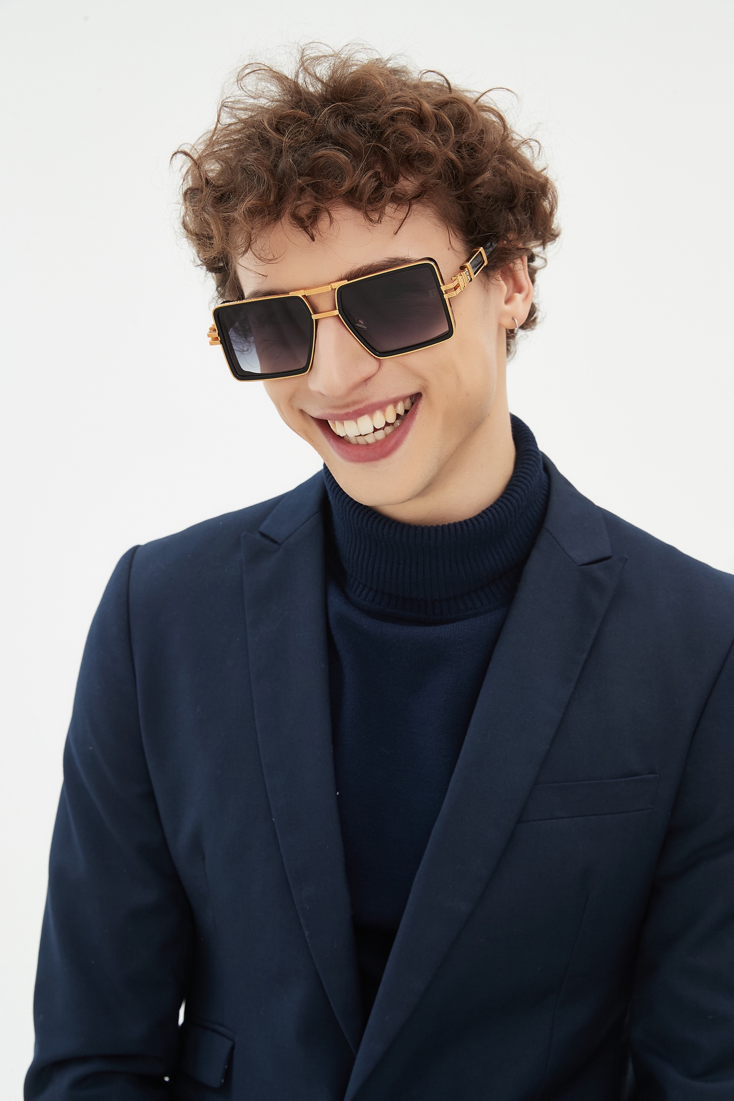 BALMAIN 巴尔曼🍁🍁🍁MODEL：BPS-277-57//BLK- GLD🍁🍁🍁SIZE：57口1