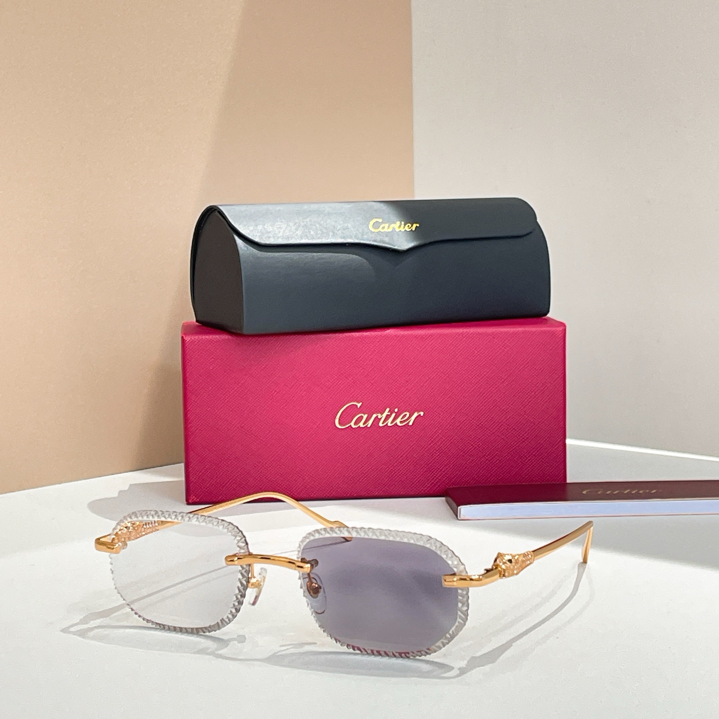 Cartier Sunglasses Metal Rimless Photochromic