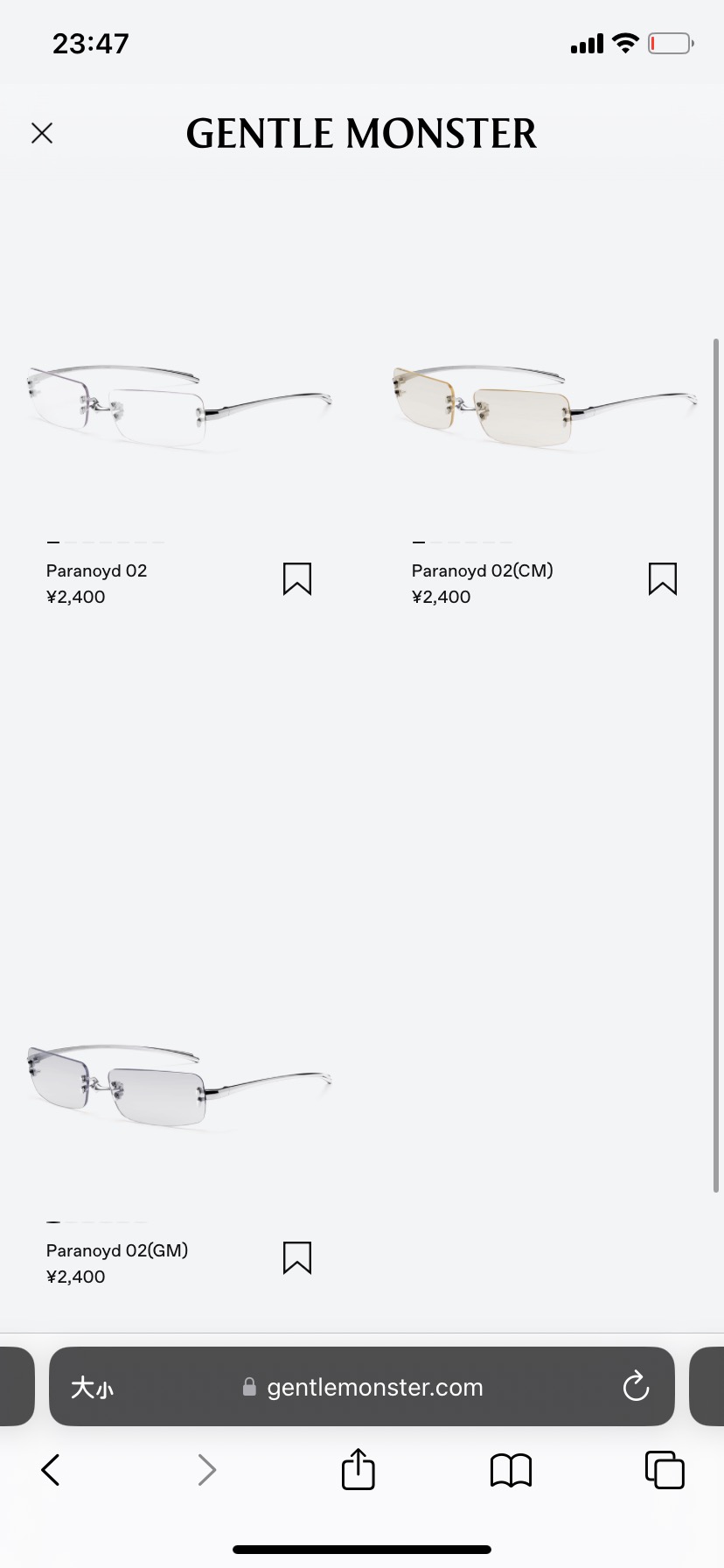 GENTLE MONSTE*🐼🐼🐼MODEL：PARANOYD🐼🐼🐼SIZE：61口16-135🐼🐼🐼高