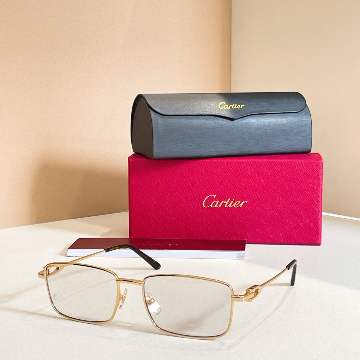 Cartier CT0369O Metal Rectangular Eyeglasses
