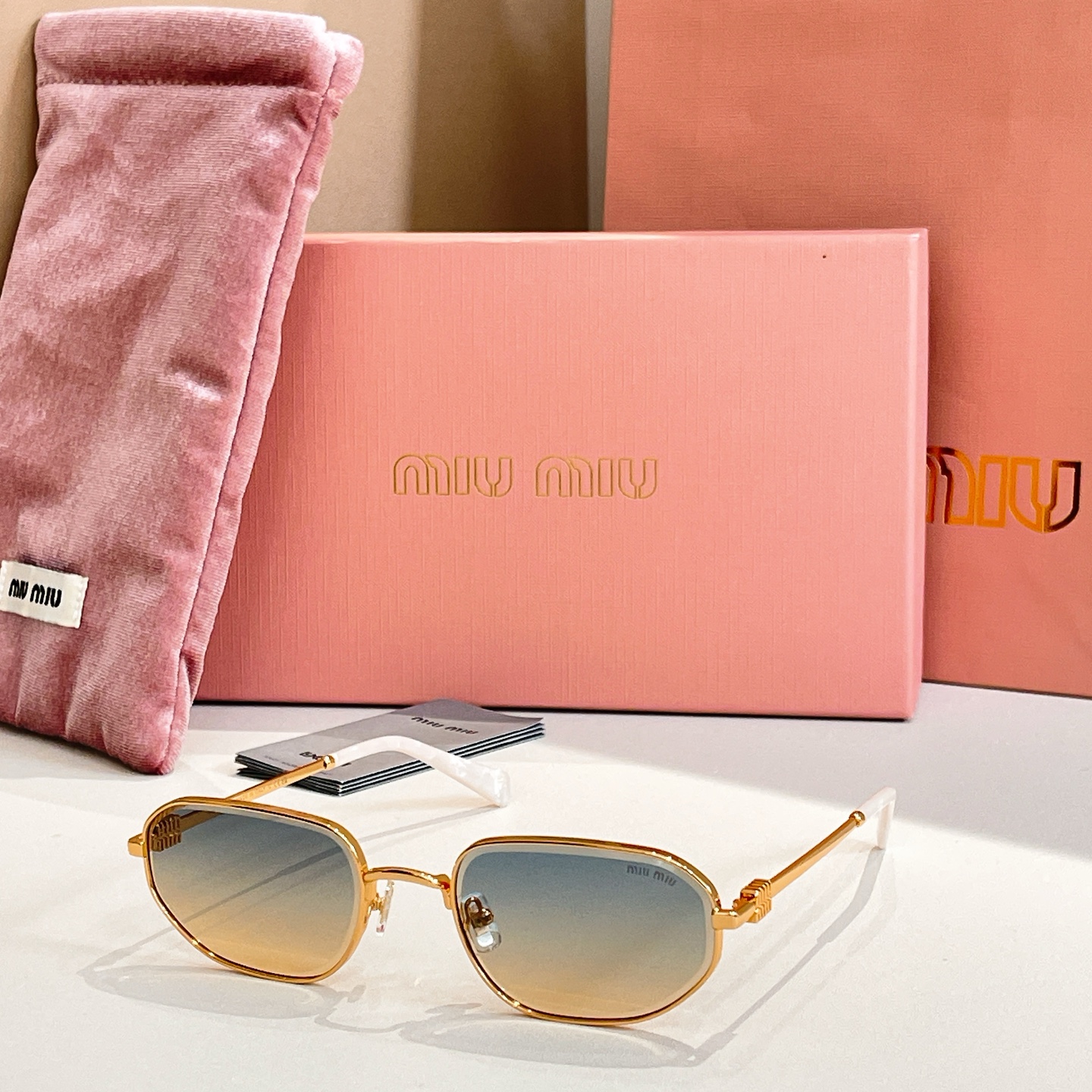MIUMIU Sunglasses Metal Geometric