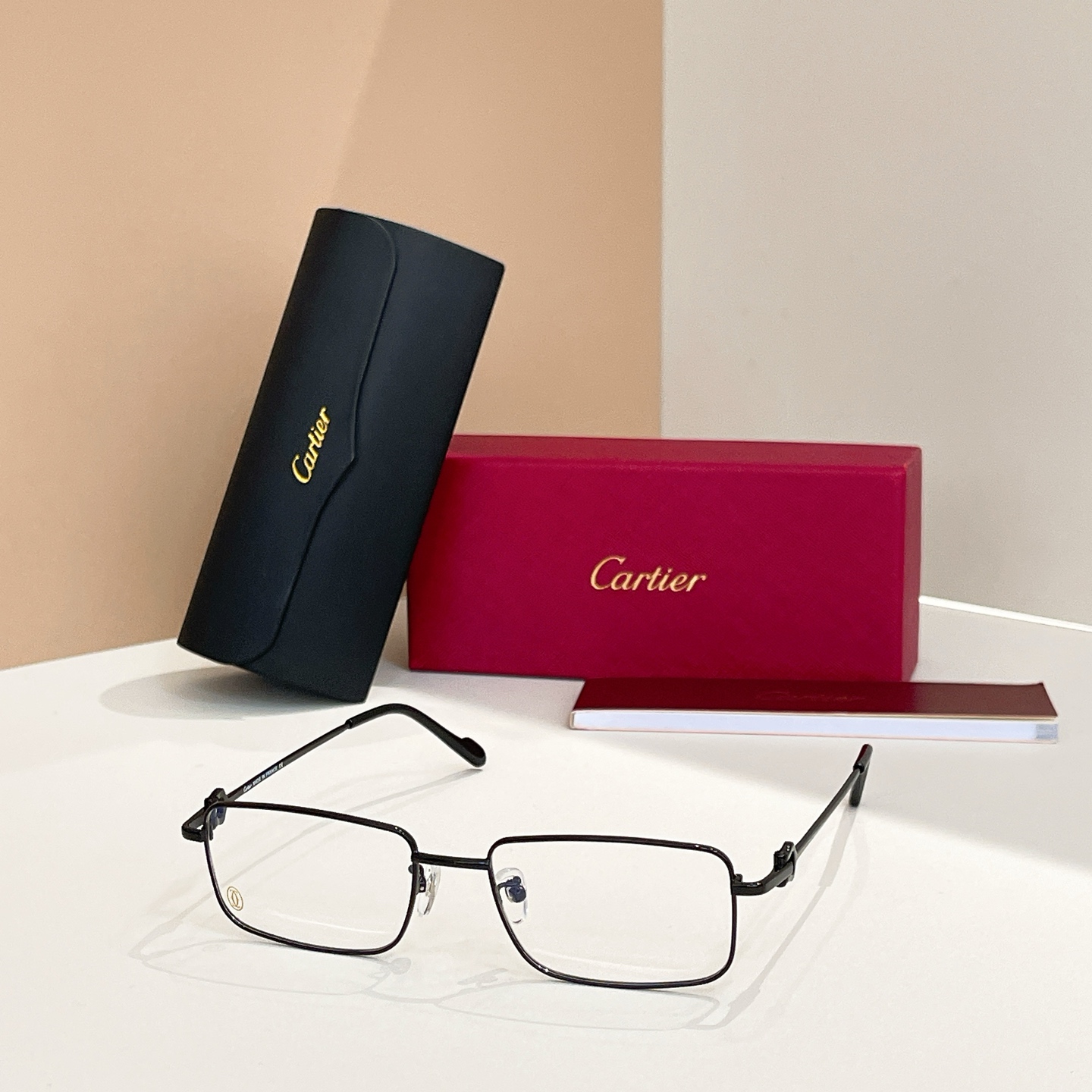 Cartier CT0301O Metal Rectangular Eyeglasses