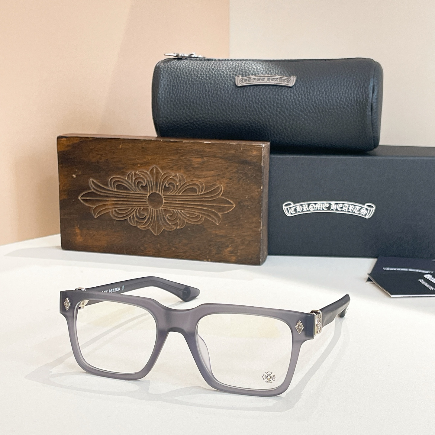Chrome Hearts Acetate Square Optical Frame