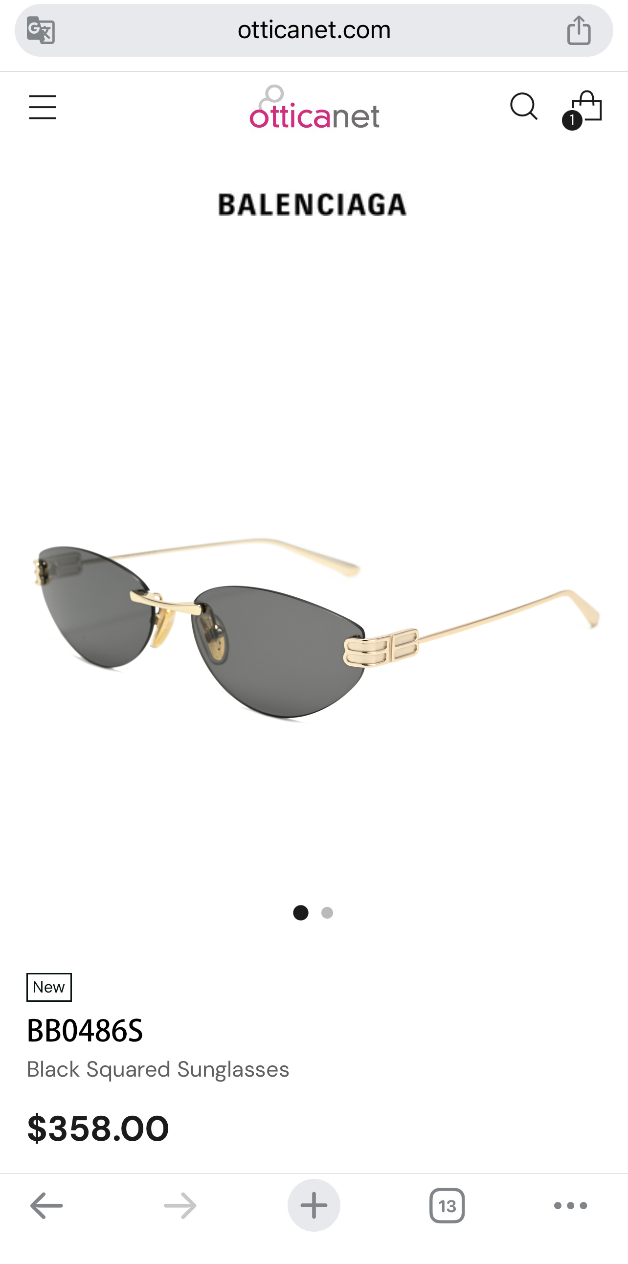 BALENCIAG*巴黎*世家⚜️⚜️⚜️MODEL：BB0486S⚜️⚜️⚜️SIZE：61口17-1