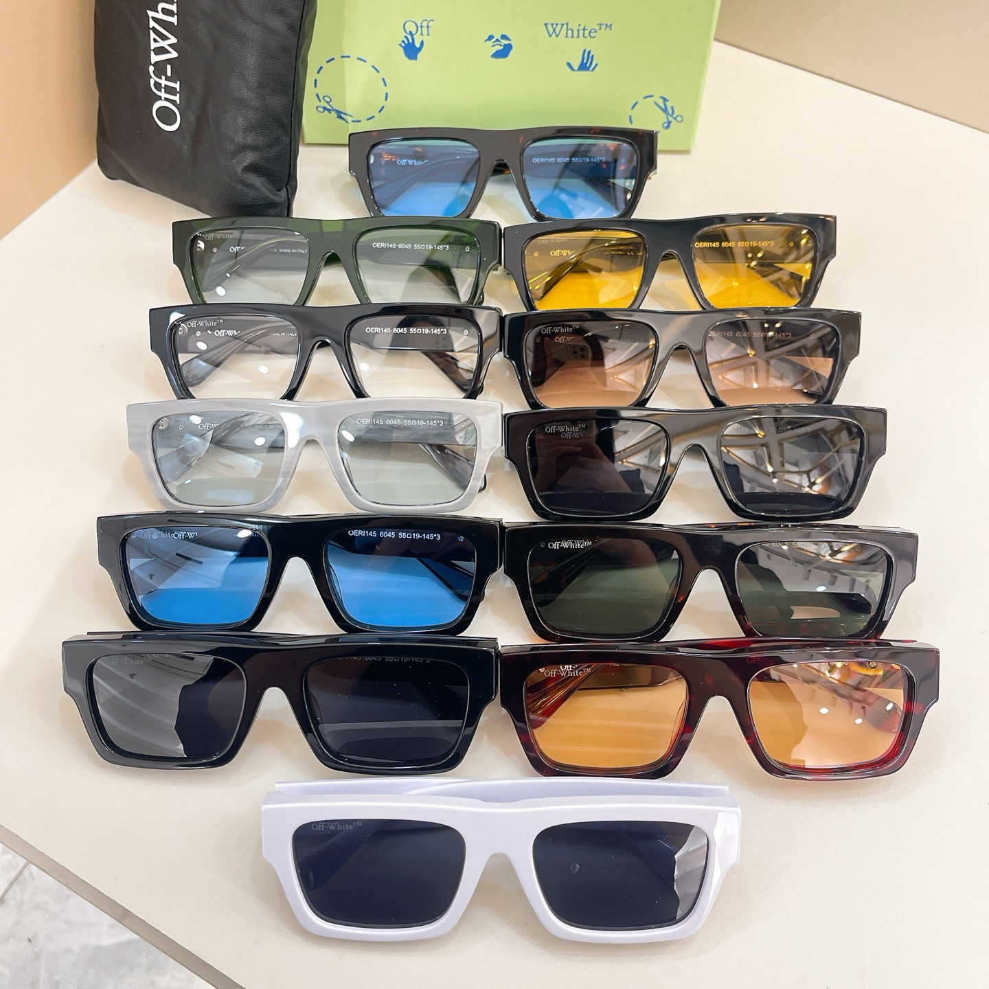 OFF WHITE🍂🍂🍂MODEL:OERI145🍂🍂🍂SIZE:55口19-145🍂🍂🍂