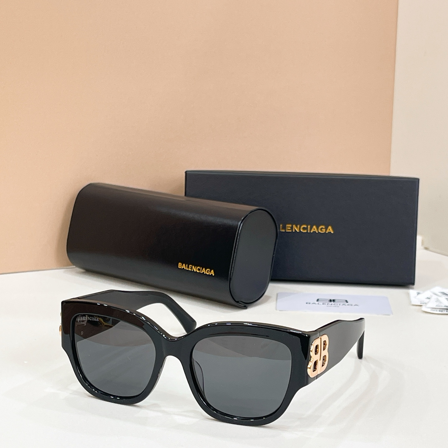 Balenciaga Sunglasses Acetate Black Square