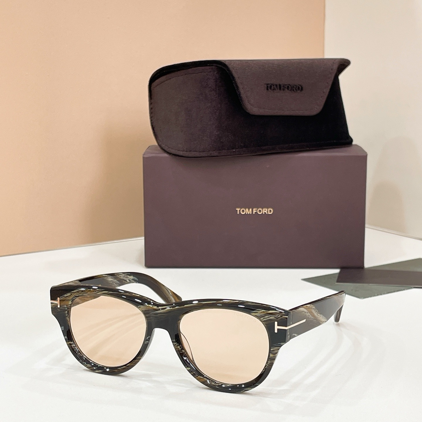 TOM FORD Acetate Round Sunglasses