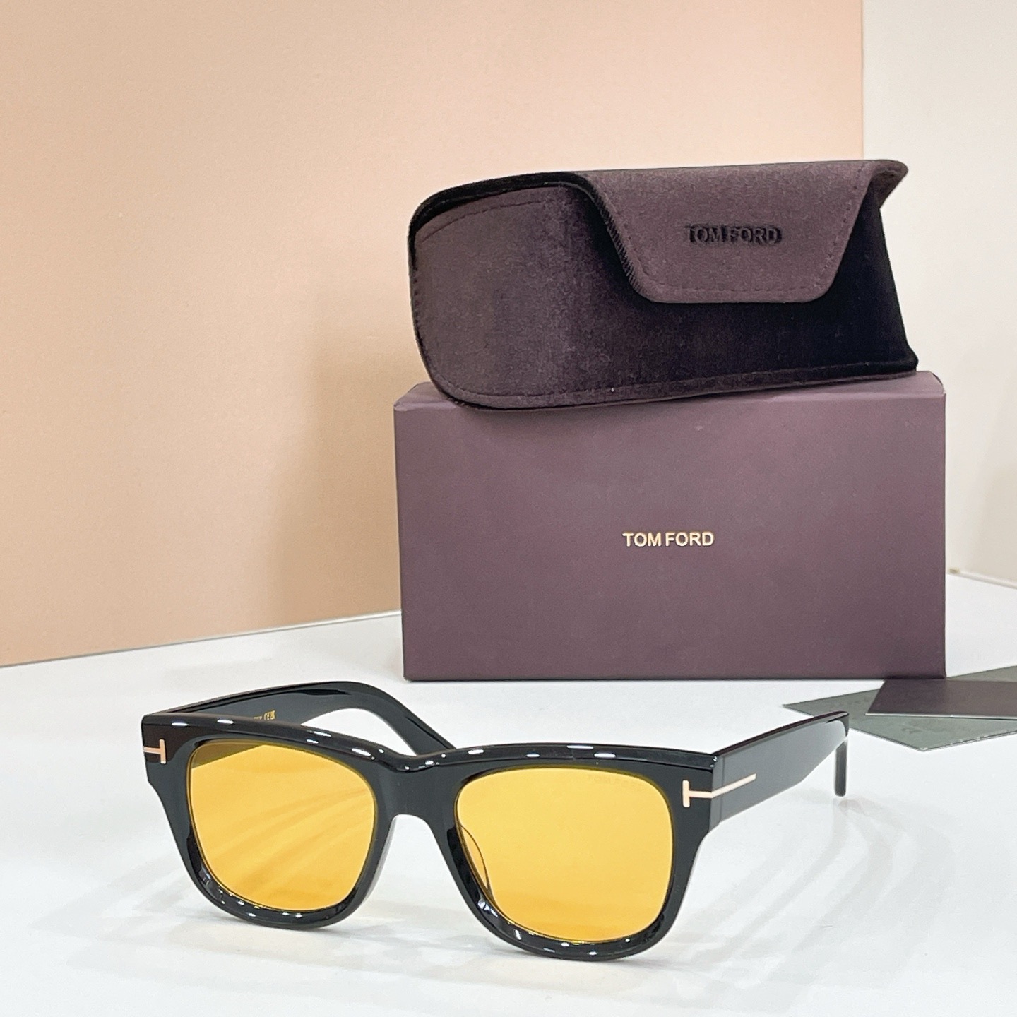 TOM FORD Sunglasses Acetate Black Square