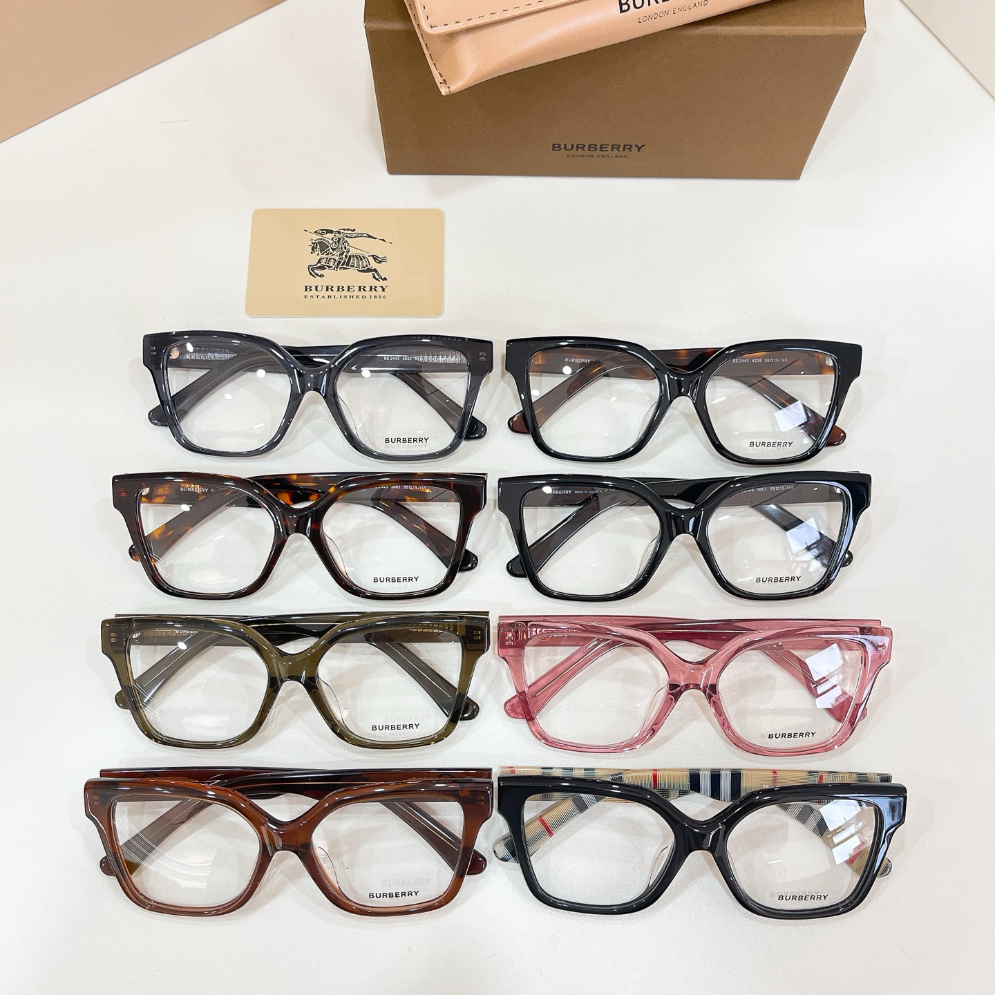 BURBERR*⭐️⭐️⭐️MODEL：BE 2443⭐️⭐️⭐️SIZE：55口15-145⭐️⭐️⭐