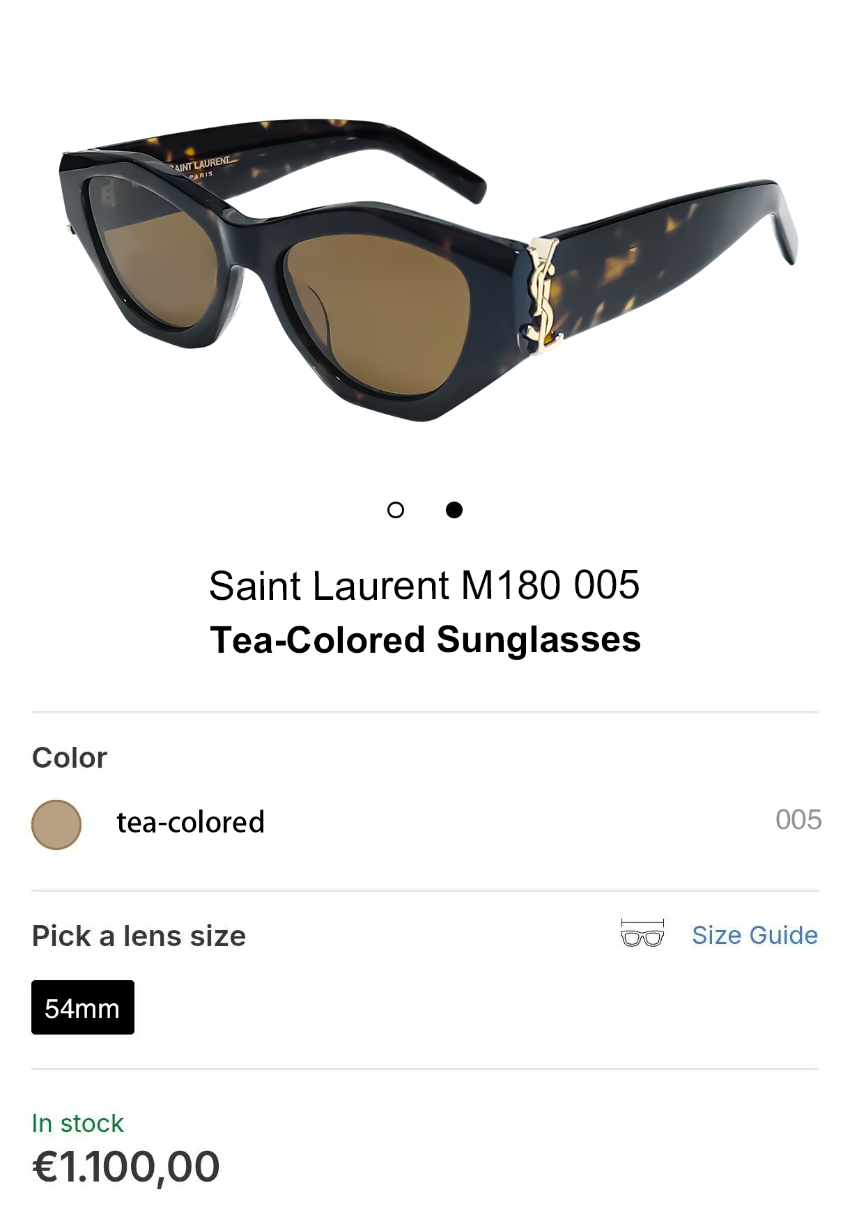 SAINT LAUREN*💫💫💫MODEL：SL M180💫💫💫SIZE：54口19-145💫💫💫