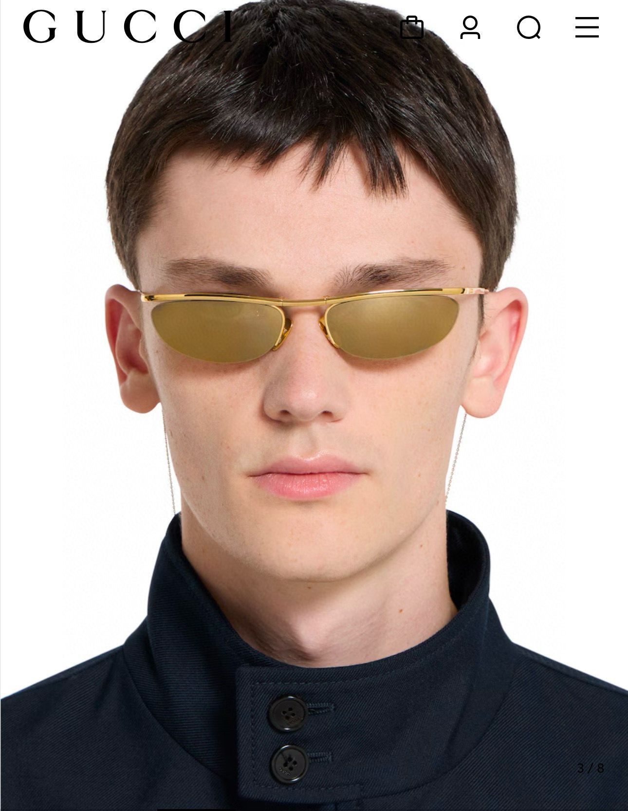 GUCCI🐝🐝🐝MODEL：GG2157S🐝🐝🐝SIZE:57口20-145🐝🐝🐝配送链子～～折叠款