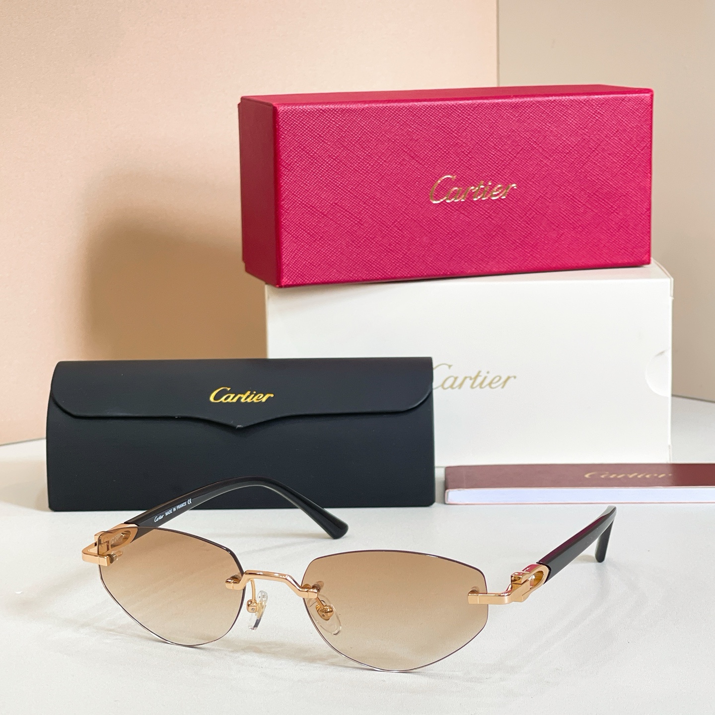 Cartier Frameless Metal Sunglasses