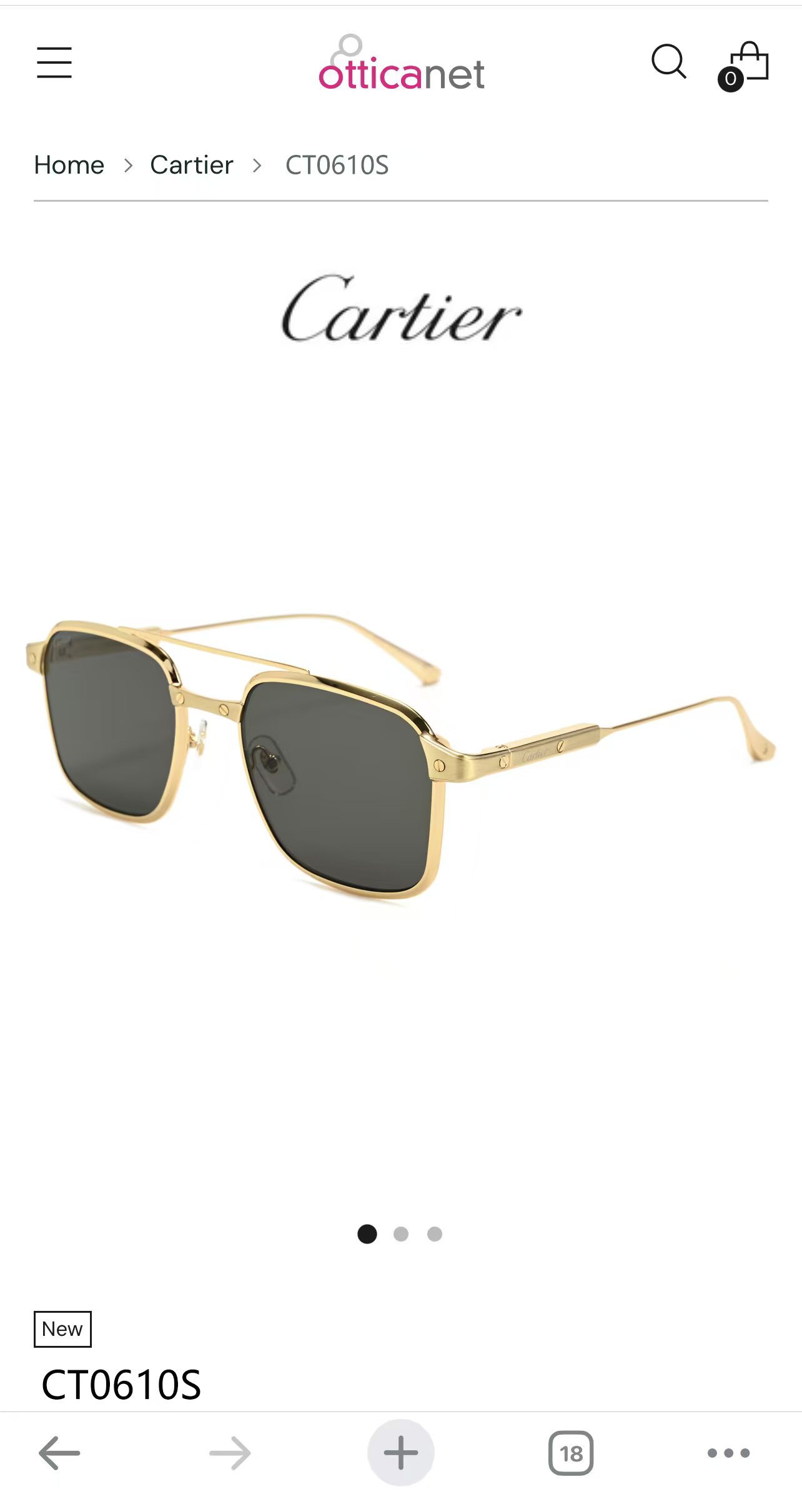 Cartie*✨✨✨MODEL：CT0610S ✨✨✨SIZE: 54口21-145✨✨✨