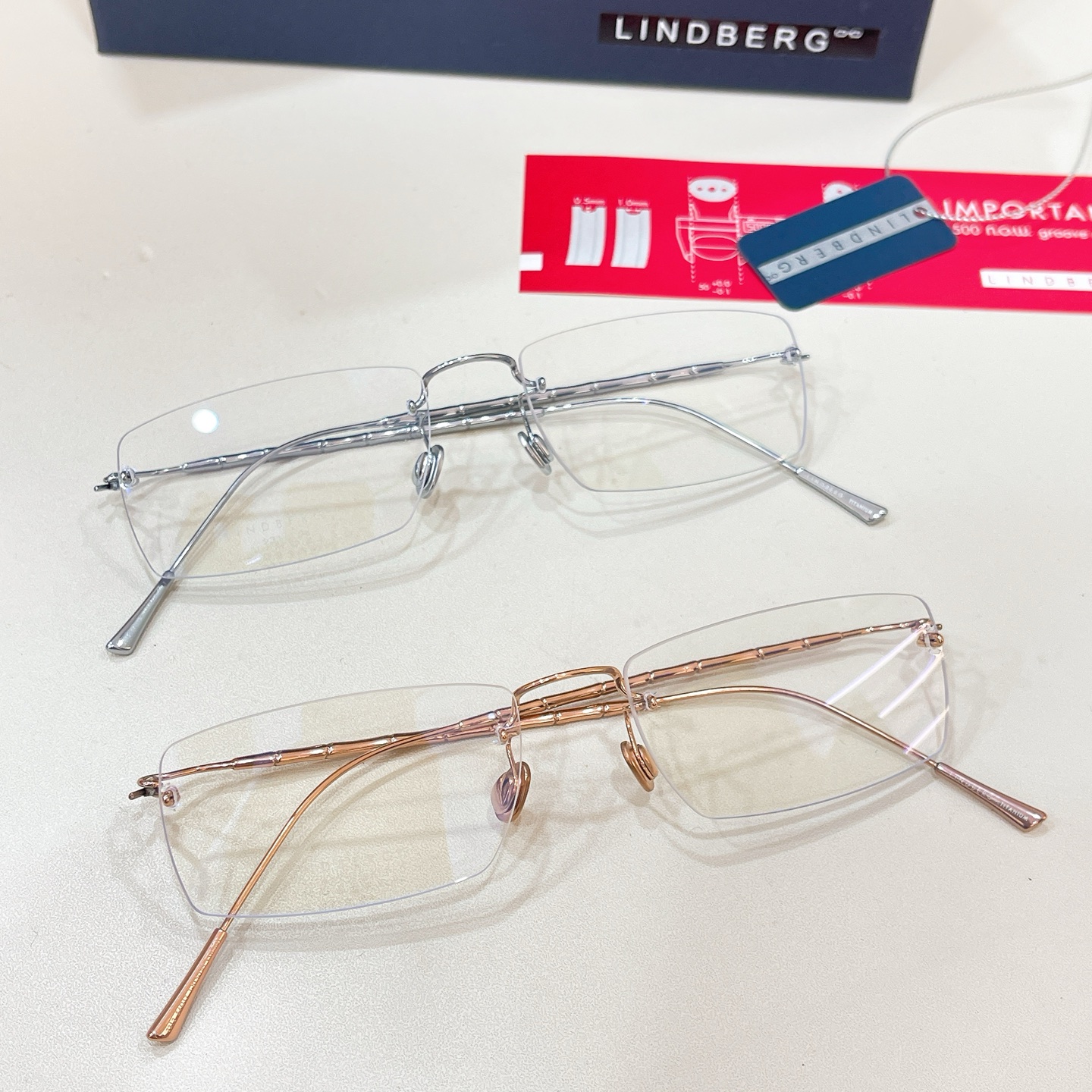 LINDBER*🌟🌟🌟MODEL：2312🌟🌟🌟SIZE：54口17-145🌟🌟🌟18K金～～高版本～～