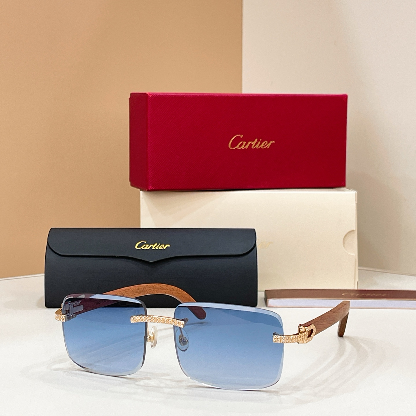 Cartie*✨✨✨MODEL：CT0012✨✨✨SIZE: 55口16-145✨✨✨木腿～～