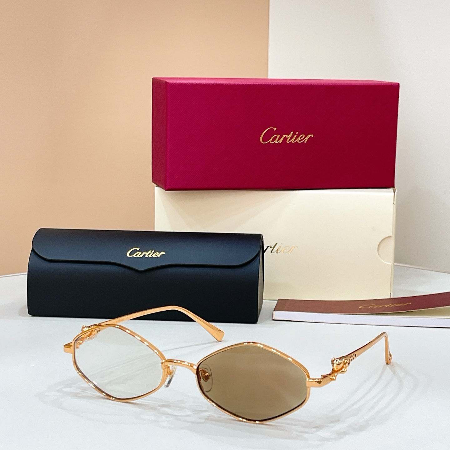 Cartier CT0751S Metal Geometric Sunglasses