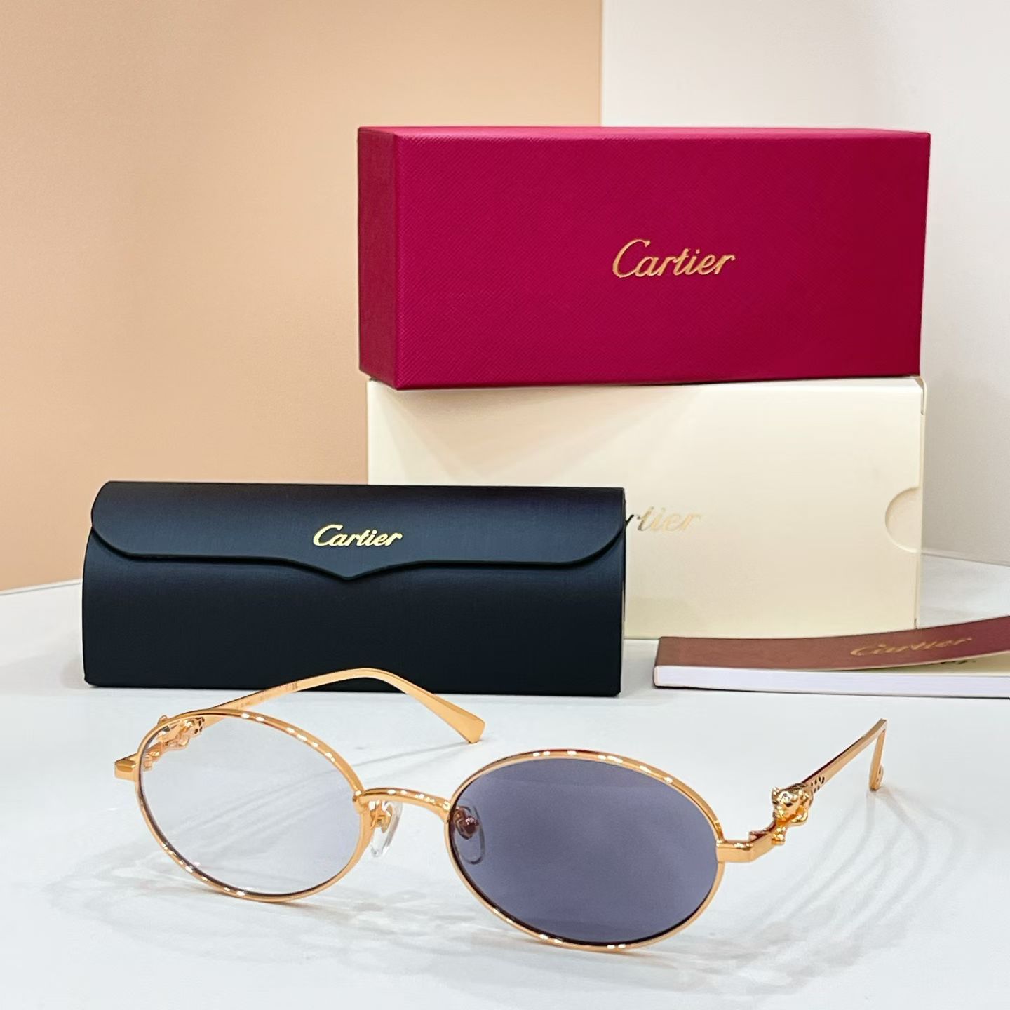 Cartier CT0752S Metal Oval Photochromic Lens Eyeglasses