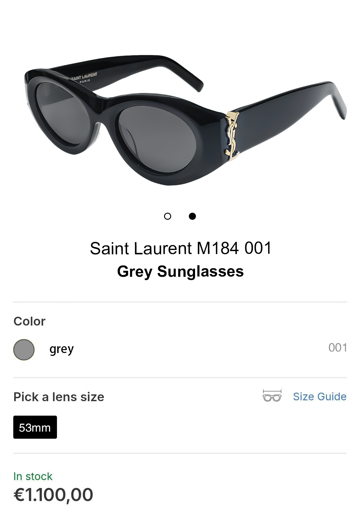 SAINT LAUREN*💫💫💫MODEL：SL M184/F💫💫💫SIZE：53口21-145💫💫💫