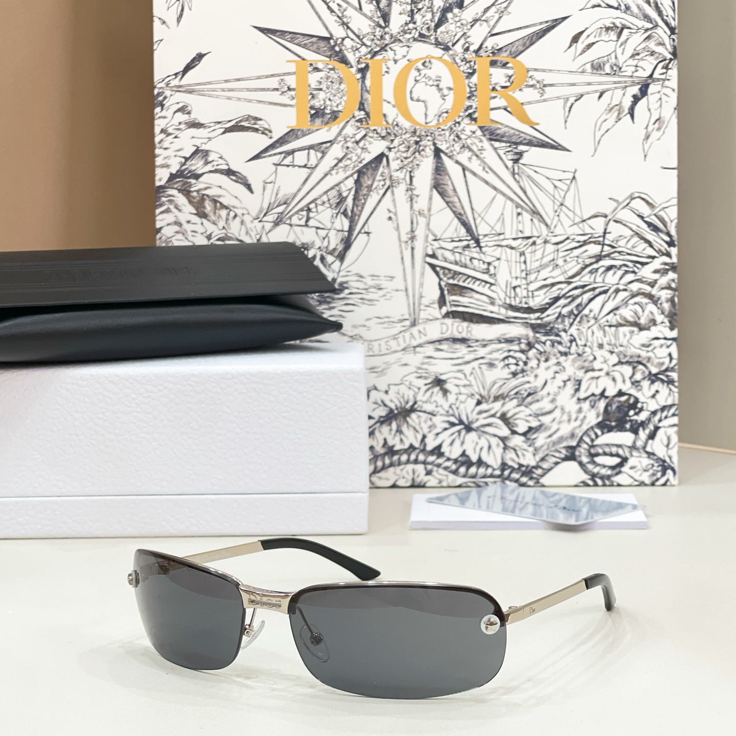 DIOR Lunettes de soleil Métal Sans monture Rectangulaire