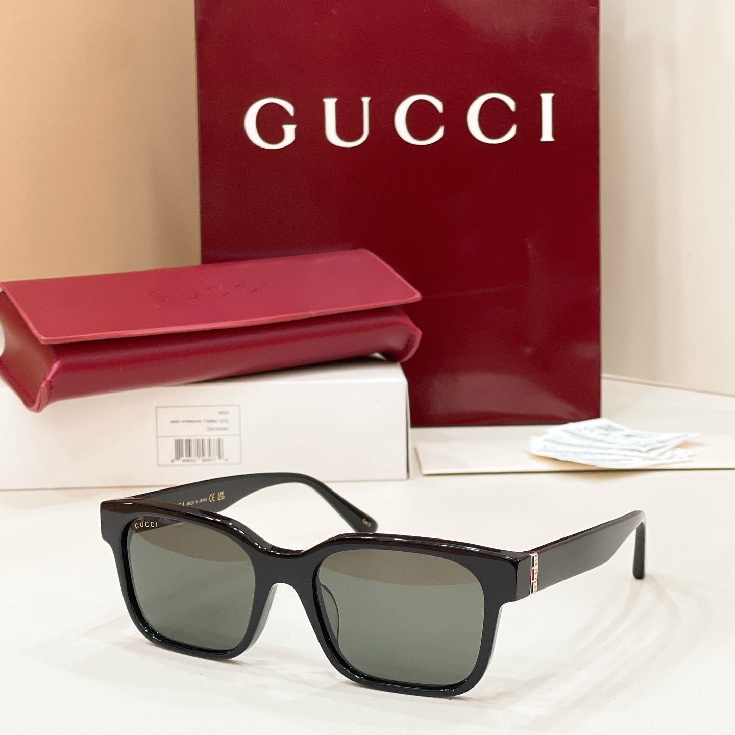 GUCCI Eyewear GG 2087O Acetate Square Black Frame