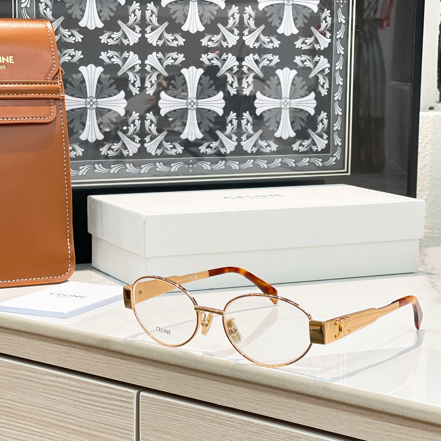 CELINE Eyewear Metal Oval Frame